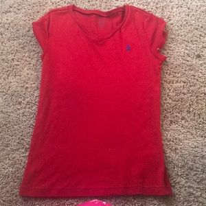 Red , XL girls polo shirt